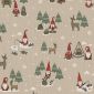 Linnenlook Kerststof 055 Tomte Camping