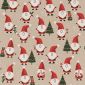 Linnenlook Kerststof 161 Santa Jolly Gift