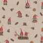 Linnenlook Kerststof 167 Tomte Hand Drawn