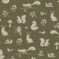 Linnenlook Printstof 427 Forest Animal Scene