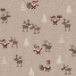 Linnenlook Kerststof 010 Santa Reindeer Sleigh