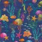 Digitale Printstof 330 Underwater Sea Life