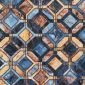 Velvet Printstof 066 Marble Mosaic Blue