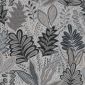 Jacquardstof Leaves Grey