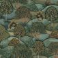 Gobelin 011 gobelinstof met bomen  en heuvel landschap