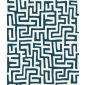 Jacquardstof Maze Bleu