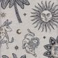Jacquardstof Orion Ecru Zwart