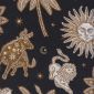 Jacquardstof Orion Zwart Ecru