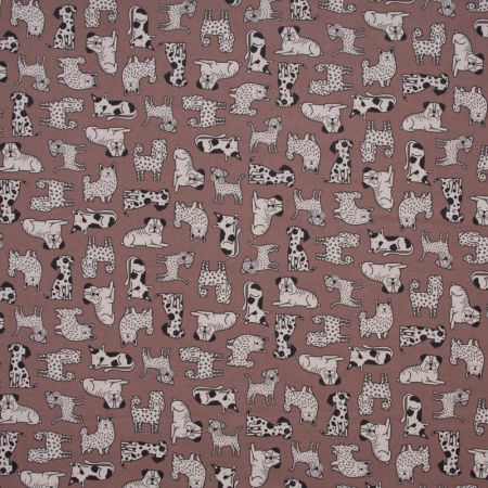 Linnenlook Printstof 453 Dog Wildlife Art