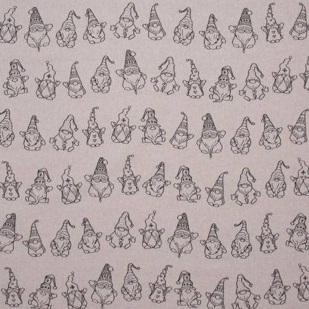 Linnenlook Printstof 174 Tomte Jolly Line