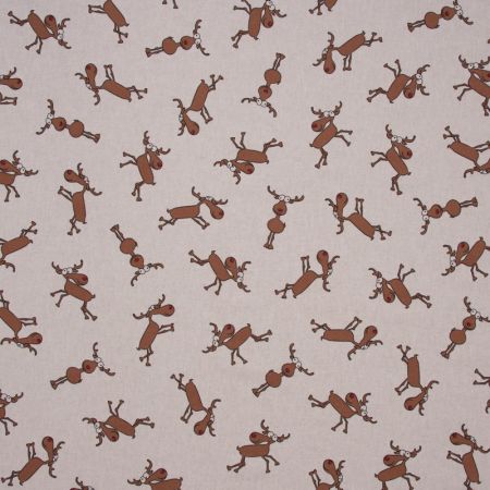 Linnenlook Kerststof 175 Moose Funny Comic