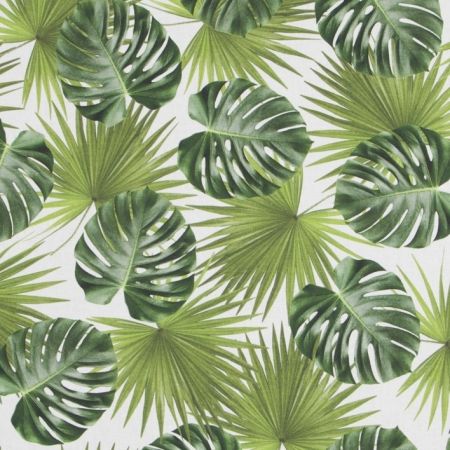 Digitale Printstof 138 Monstera Palm Leaves 