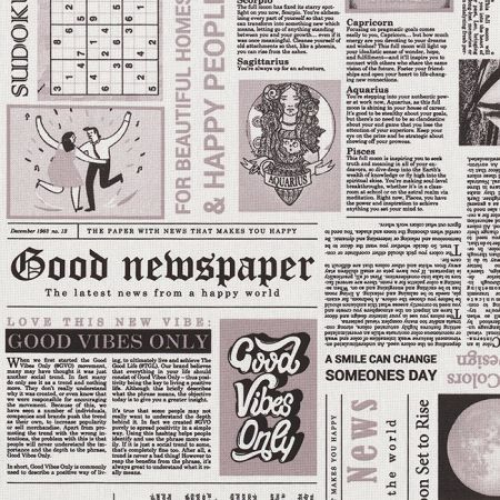 Printstof 033 Happy Newspaper