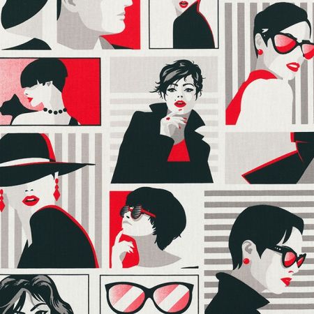 Printstof 035 Fashion Faces