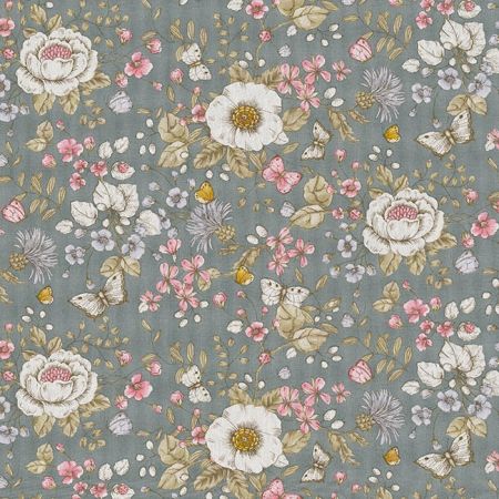 Printstof 064 Butterfly Flower Garden