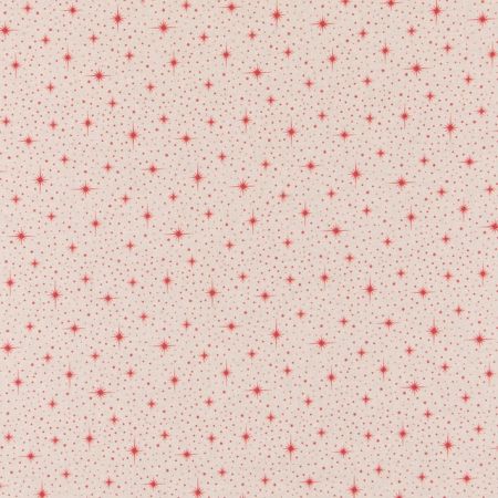 Linnenlook Kerststof 025 Twinkle Stars Red