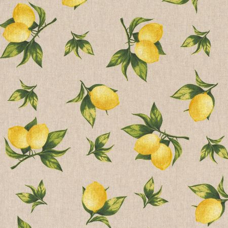 Linnenlook Printstof 237 Fresh Lemon