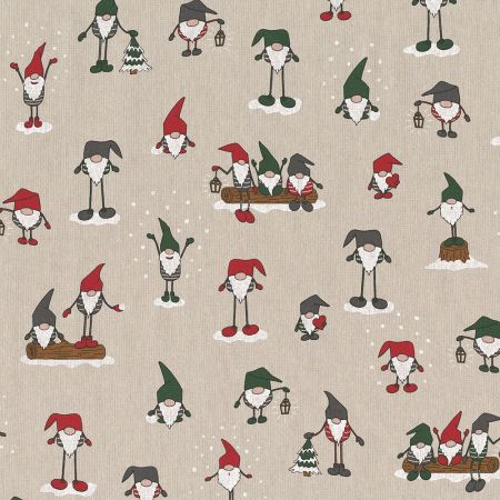 Linnenlook Kerststof 006 Tomte Xmas