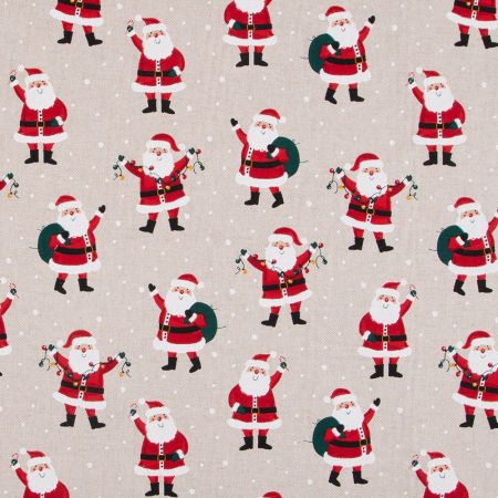 Linnenlook Kerststof 001 Jolly Santa