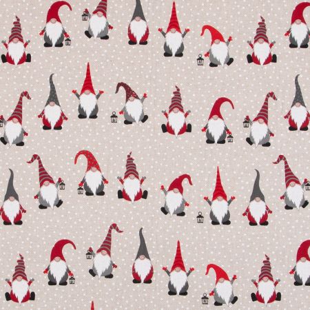 Linnenlook Kerststof 002 Jolly Tomte