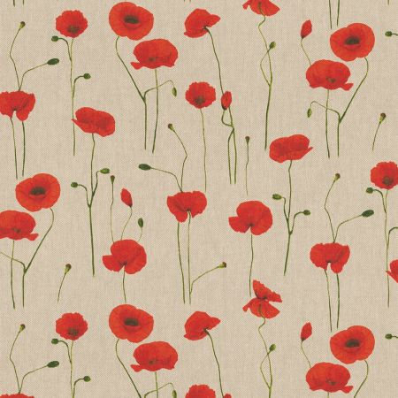 Linnenlook Printstof 149 Poppy Charm