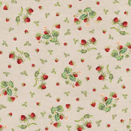 Linnenlook Printstof 109 Strawberries