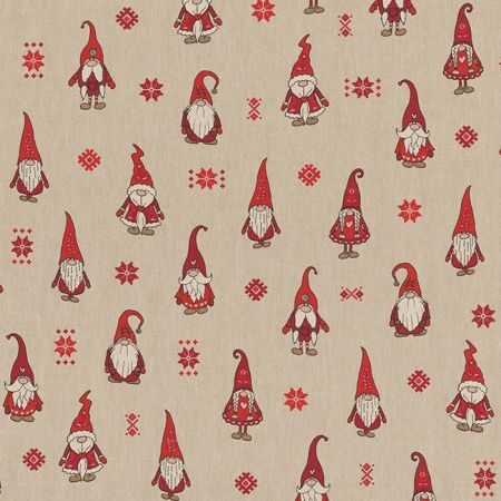 Linnenlook Kerststof 054 Tomte Folklore Together