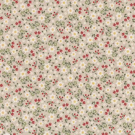 Linnenlook Printstof 324 Edelweiss Field