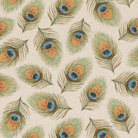 Linnenlook Printstof 349 Peacock Feather Chique