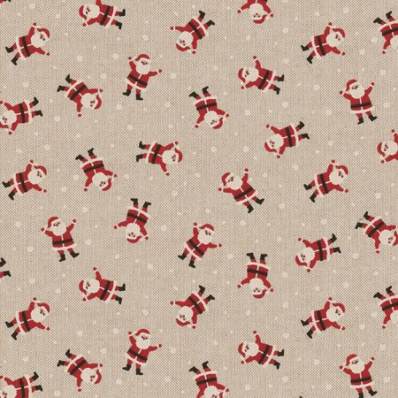 Linnenlook Kerststof 162 Santa Snow