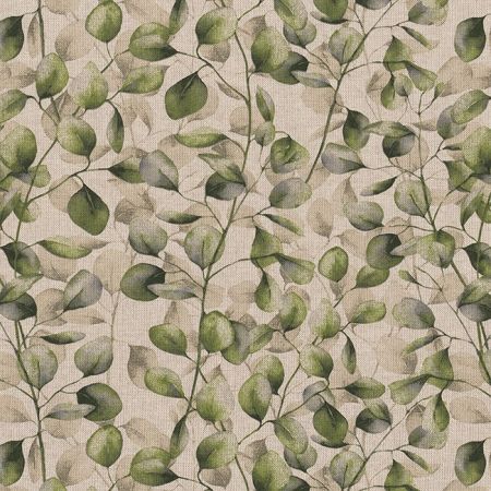 Linnenlook Printstof 368 Poplar Leaves
