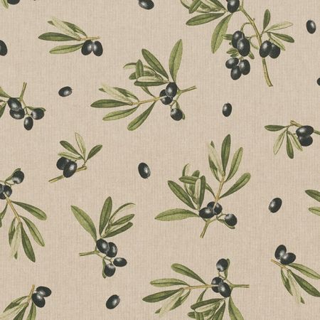 Linnenlook Printstof 374 Olive Branch
