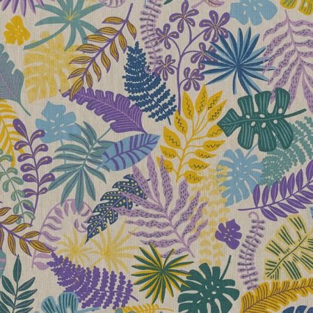 Linnenlook Printstof 369 Joyful Leaves