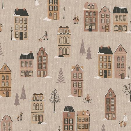 Linnenlook Kerststof 171 Xmas Scene