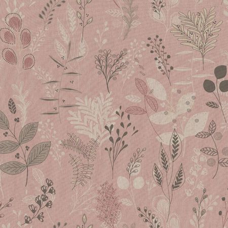 Linnenlook Printstof 403 Soft Calming Leaves