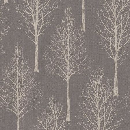 Linnenlook Printstof 383 Tree Silhouette Grey