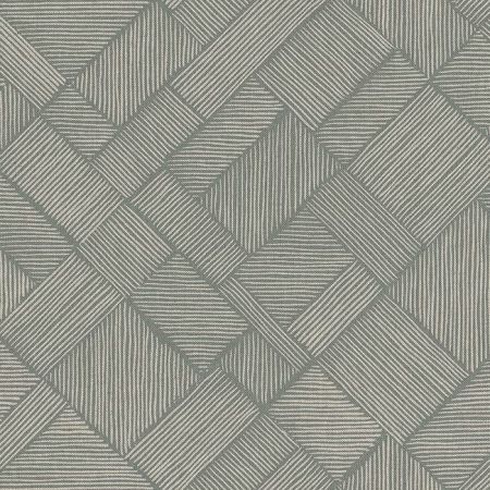 Linnenlook Printstof 405 Line Patchwork Green