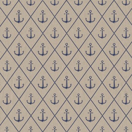Linnenlook Printstof 215 Icon Anchor Hope