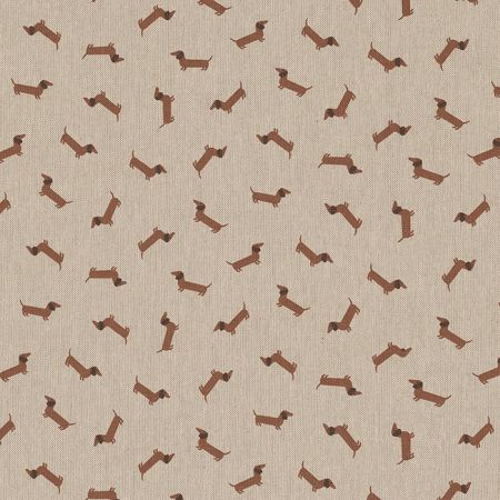 Linnenlook Printstof 417 Little Dachshund Dog