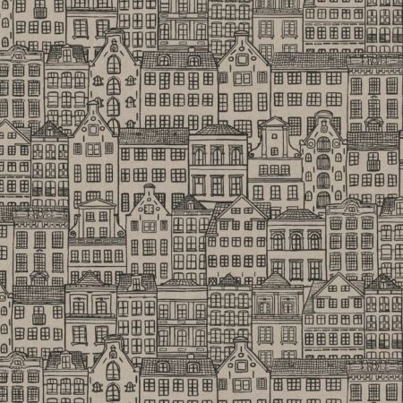 Linnenlook Printstof 438 Townhouse Fine Line