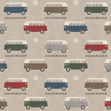 Linnenlook Printstof 410 VW Adventure Van