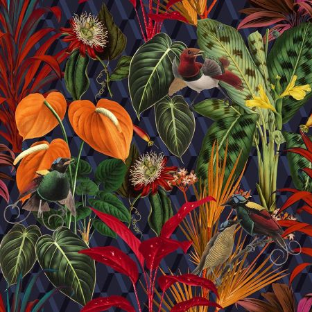Digitale Printstof 092 Dark Jungle