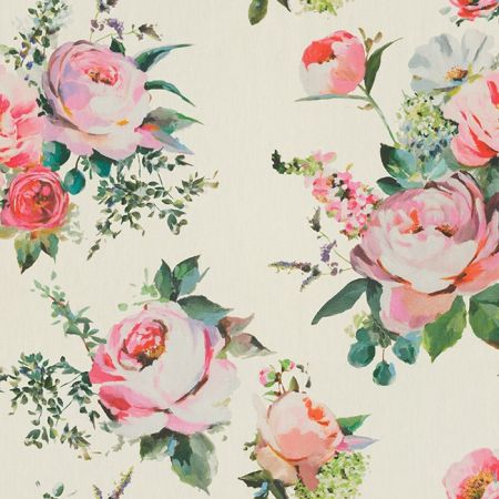 Digitale Printstof 249 Roses Ivory