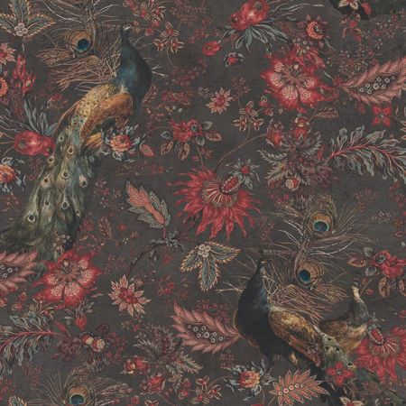 Digitale Printstof 296 Peacock Indian Rose
