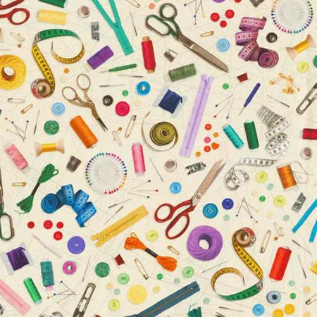 Digitale Printstof 307 DIY Sewing Mix