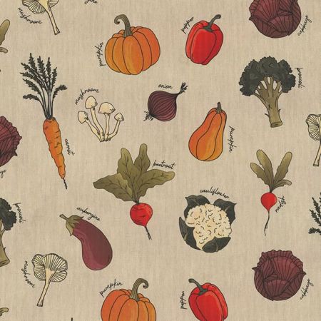 Digitale Printstof 316 Veggy Harvest Garden