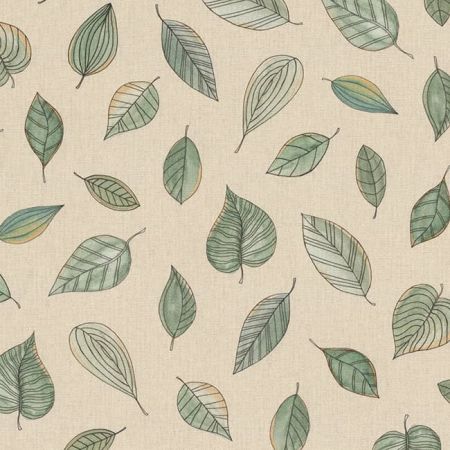 Digitale Printstof 318 Handpainted Leaf Art