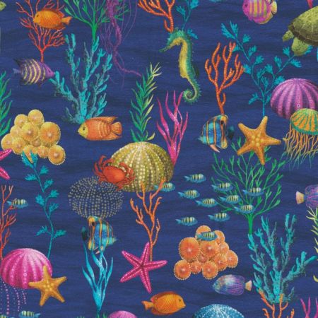 Digitale Printstof 330 Underwater Sea Life