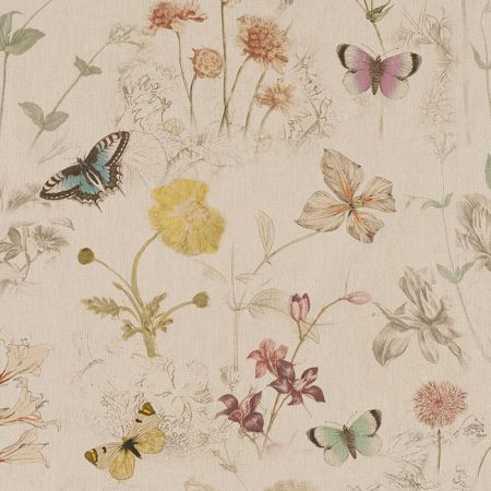 Digitale Printstof 285 BUTTERFLY DREAMY FLOWER