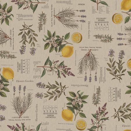 Digitale Printstof 005  Lavender Citrus Recepy